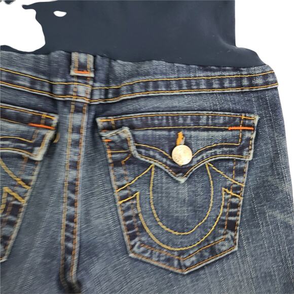 True Religion Pea in the Pod Maternity Joey Jeans Flare Leg Twisted Seam 32 - Picture 8 of 12